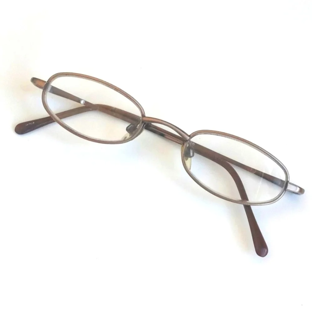 Vintage 90's Oval Bronzed Brown Reading Glasses